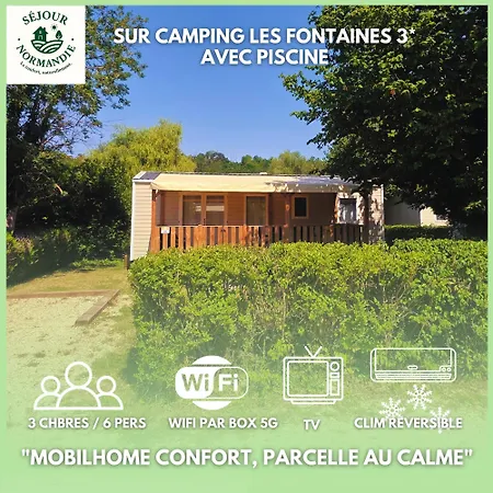 Sejour Normandie - Mobilhomes Premium 3ch-6p Avec Clim-tv-wifi Dans L'eure Кемпинг *